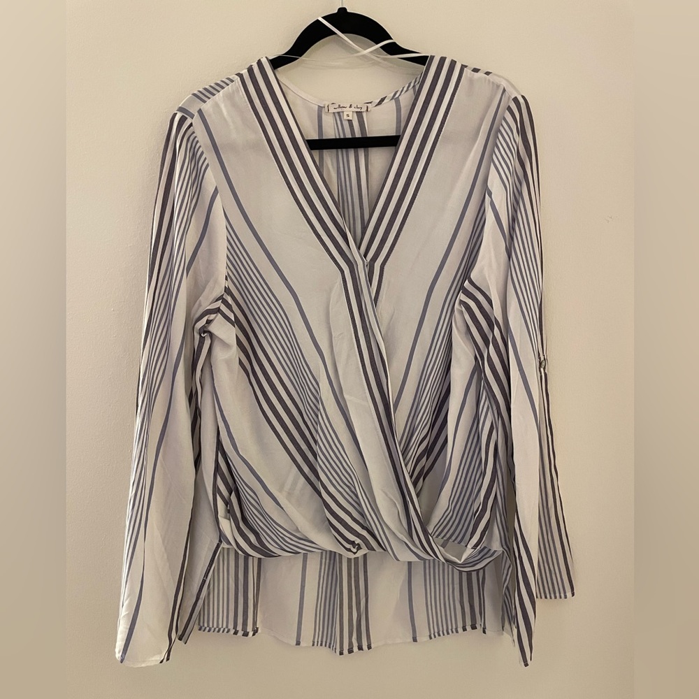 Willow & Clay breezy striped blouse